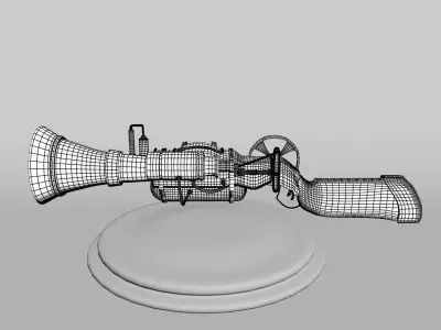 SteamPunk Shotgun Cartoon 3D model