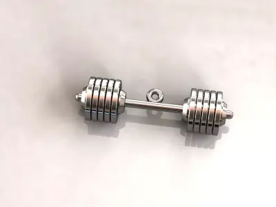 dumbbell pendant 18 3D print model