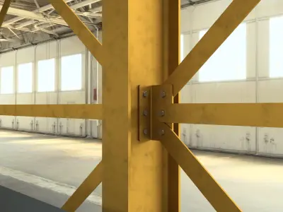 Steel Cantilever Beam Free 3D model