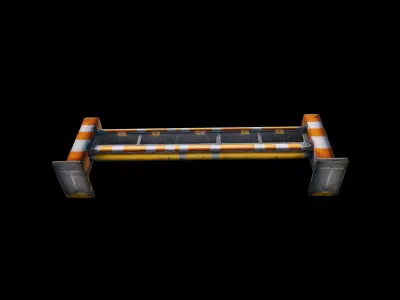 3d High Resolution Road Safety Of Driving Traffic Barrier 3D model