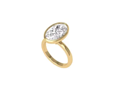 Wedding Ovel Ring  Free 3D print model