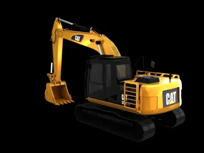 excavator 3D Model Low-poly 3D model