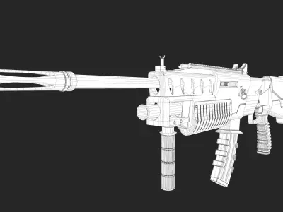 Assault Rifle 3D model 5