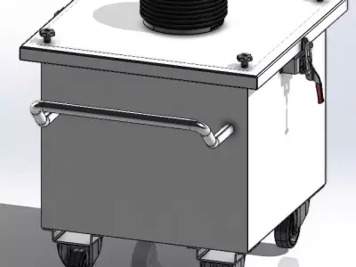 Mobile-Dust Bin-Dust Collector 3D model