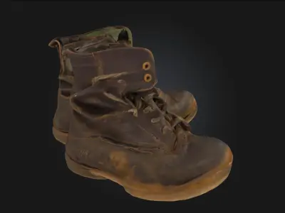 Worn Out Boots  Every Scuff Tells a Story 3D model