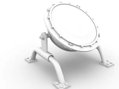 Flood Light Low-poly 3D model