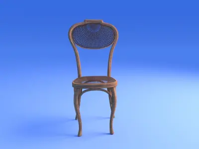 Art Nouveau Chair - rigged Low-poly 3D model