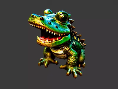 Crocodile Low-poly 3D model