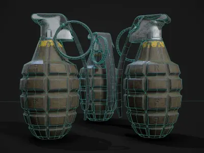MK2 Hand Grenade Low-poly 3D model buy