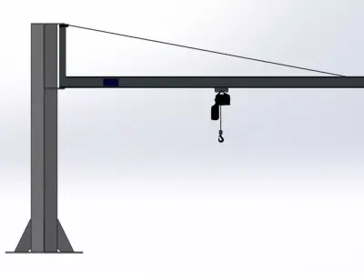 jib crane 3D model purchase