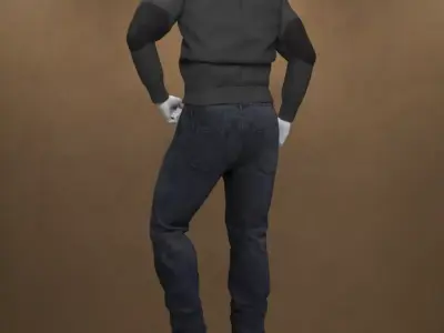 Casual Military Outfit for Genesis 9 3D model