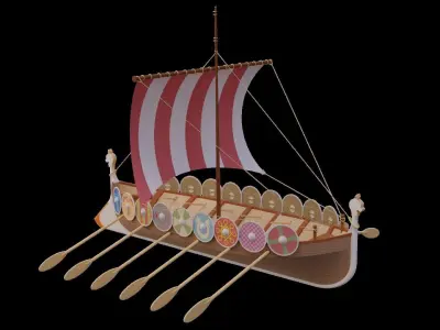 Viking ship 3D model