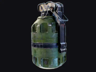 FRAGMENTATION GRENADE Low-poly 3D model