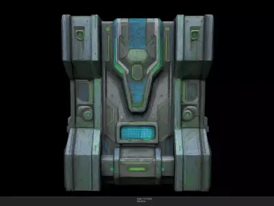 Stylized Sci-Fi Power Core - Game Ready - AI Low-poly 3D model