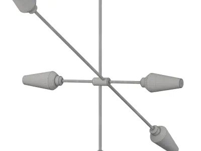 Arrow Brass Chandelier 3D model