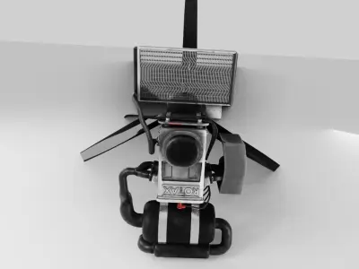 Light Aicraft Engine - Bombardier Rotax 582  Low-poly 3D model