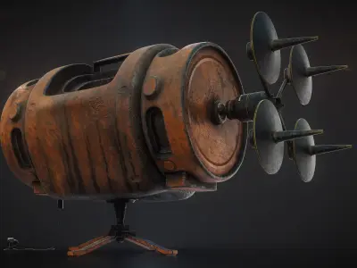 Satellite gun 3D model