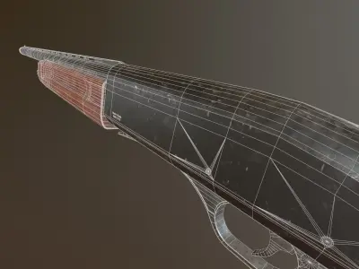 MP 153 Game ready Low-poly 3D model