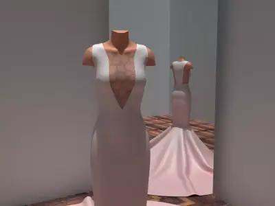 Wedding dress 3D model shop