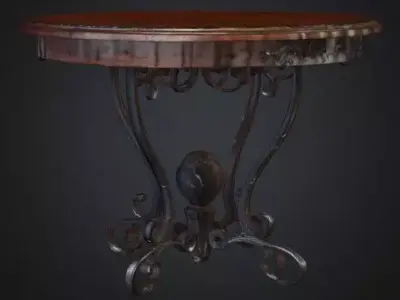 French Victorian table 3D model