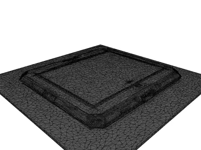 SciFi Tablet with Cracked Screen 3D model