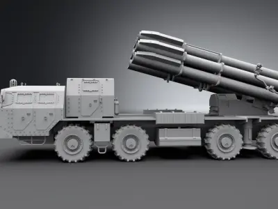 BM30 Smerch Scale model 3D print model