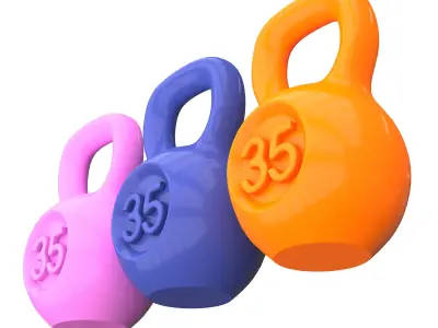 Kettlebell 3D Model  Fitness Training Equipment Free 3D print model