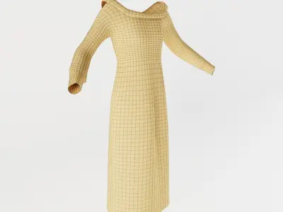 Antique Dress Low-poly 3D model