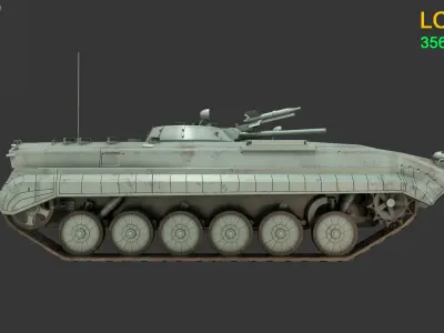 Asset - Army - Tank - BMP 1 Low-poly 3D model