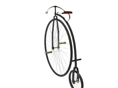 Penny Farthing Low-poly 3D model