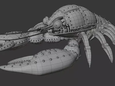 Steampunk Robot Lobster 3D model