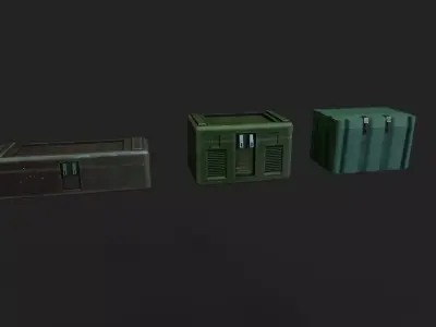 Military Boxes Low-poly 3D model buy