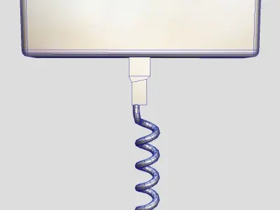 Corkscrew 3 bottle opener with spiral Low-poly 3D model