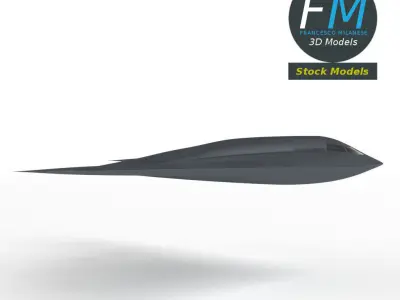 Strategic Stealth Bomber base mesh 3D model