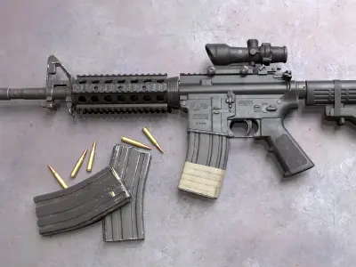 M4 Carbine Low-poly 3D model buy