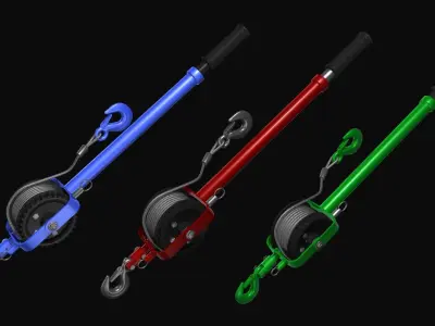 Hand winches V2 3D model