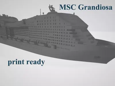 MSC Grandiosa cruise ship 3D print model 3D print model