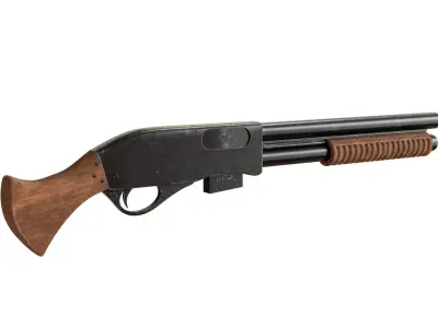 Sawn-off shotgun 3D model