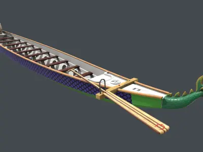 Dragon boat racing 3D model