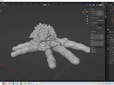 spider hand Free 3D model