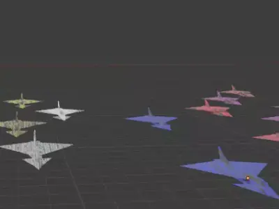 futuristic Eurofighter typhoon squadrons Free 3D model