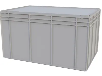 Universal plastic container 02 3D model