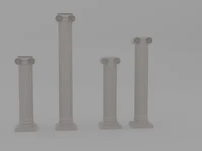 ancient greek pillars 3D model