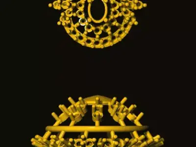jumka golden ornament 3D print model