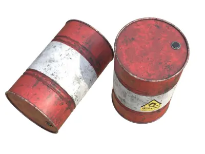 Old Barrel photorealistic Low-poly 3D model