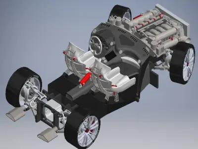 Boasts race car GTR 2020 3D model
