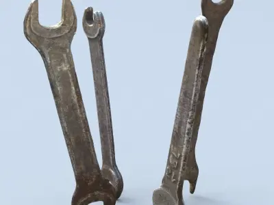 Wrenchs High Poly wrenches - wrenches 3D model