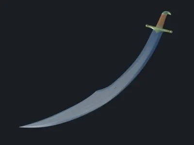 Scimitar Sword 3D model buy