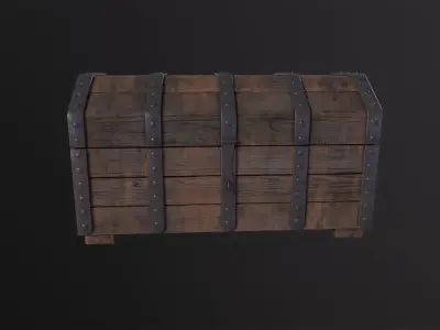 Medieval Chest 3D Model Low-poly 3D model
