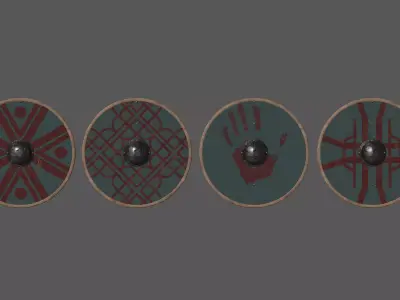Historical viking shields Free 3D model